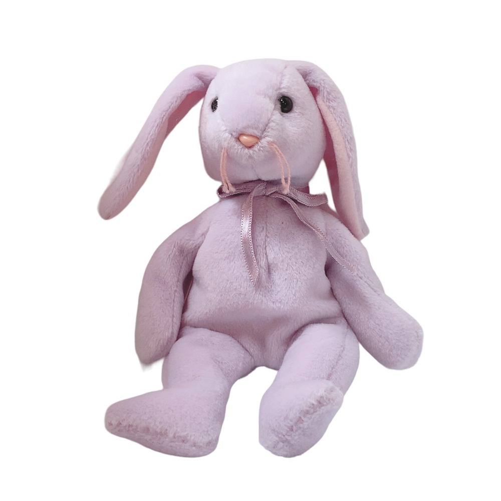 TY Beanie Baby FLOPPITY the Purple Bunny 8.5"Stuffed Animal Toy Pastel Color